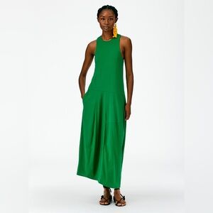 Amazing Green Tibi Sleeveless 100% Peruvian Cotton T-Shirt Dress!  Sz 8.